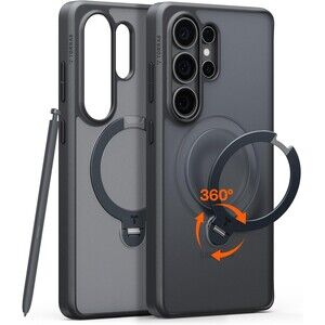 Q3 Spin for Samsung Galaxy S26 Ultra Case with 360 for S26 Ultra Black